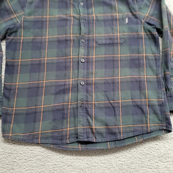 Eddie Bauer Shirt Mens XL Green Flannel Outdoors Medium Weight Casual Campcore - Picture 3 of 14